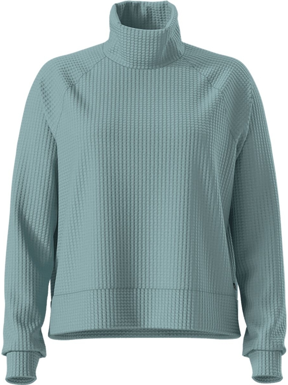 The North Face Women's Light Teal Waffle Knit Turtleneck Pullover